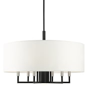 Livex Lighting Meridian 7 Light 24" Wide Drum Chandelier Black