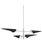 Livex Lighting Capistrano 4 Light 49" Wide Linear Chandelier Brushed Nickel