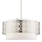 Livex Lighting Calinda 4 Light 20" Wide Drum Chandelier Brushed Nickel