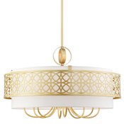 Livex Lighting Calinda 9 Light 30" Wide Drum Chandelier Soft Gold