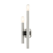 Livex Lighting Helsinki 2 Light 18" Tall Wall Sconce Brushed Nickel