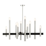 Livex Lighting Helsinki 12 Light 44" Wide Chandelier Brushed Nickel