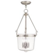 Livex Lighting Winchester 4 Light Foyer Pendant Brushed Nickel