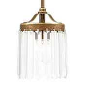Livex Lighting Ashton 1 Light Mini Pendant with Clear Crystal Diffusers Hand Painted Palacial Bronze