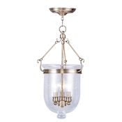 Livex Lighting Jefferson 3 Light Mini Pendant Antique Brass