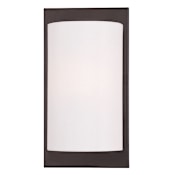Livex Lighting Meridian 1 Light ADA Compliant Flush Mount Wall Sconce Bronze