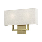 Livex Lighting Pierson 2 Light 12" Tall Commercial Wall Sconce Antique Brass