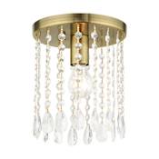 Livex Lighting Elizabeth 8" Wide Flush Mount Ceiling Fixture Antique Brass