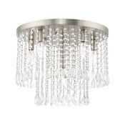 Livex Lighting Elizabeth 6 Light 18" Wide Flush Mount Waterfall Ceiling Fixture Brushed Nickel