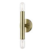 Livex Lighting Copenhagen 2 Light 10" Tall Commercial Wall Sconce Antique Brass
