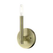 Livex Lighting Copenhagen 8" Tall Wall Sconce Antique Brass