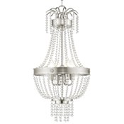 Livex Lighting Valentina 4 Light Foyer Pendant Brushed Nickel