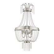 Livex Lighting Valentina 3 Light Wall Sconce Brushed Nickel