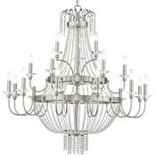 Livex Lighting Valentina 21 Light 3 Tier Chandelier Brushed Nickel