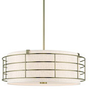 Livex Lighting Blanchard 5 Light 23" Wide Drum Chandelier Antique Brass
