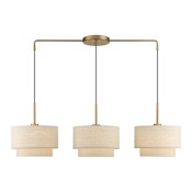 Livex Lighting Bellingham 3 Light 49" Wide Linear Pendant Antique Gold Leaf