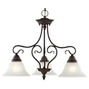 Livex Lighting Coronado 3 Light Semi-Flush Ceiling Fixture Bronze