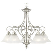 Livex Lighting Coronado 5 Light 1 Tier Chandelier Brushed Nickel