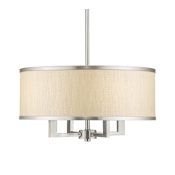 Livex Lighting Park Ridge 4 Light 18" Wide Chandelier Brushed Nickel
