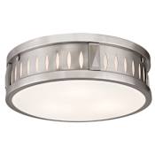 Livex Lighting Vista 3 Light Flush Mount Ceiling Fixture Brushed Nickel