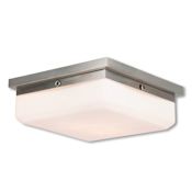 Livex Lighting Allure 3 Light 11" Wide Single Semi-Flush Ceiling Fixture Brushed Nickel