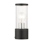 Livex Lighting Atlantic 9" Tall Post Light Textured Black / Antique Silver
