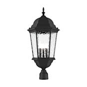 Livex Lighting Hamilton 3 Light Outdoor Post Light Textured Black