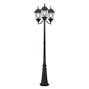 Livex Lighting Hamilton 3 Light 86" Tall Outdoor Multi Head Post Light Bronze