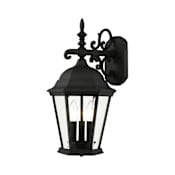Livex Lighting Hamilton 3 Light 19" Tall Outdoor Wall Sconce Textured Black