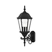 Livex Lighting Hamilton 3 Light 25" Tall Outdoor Wall Sconce Textured Black