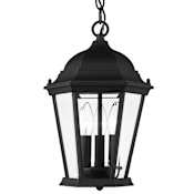 Livex Lighting Hamilton 3 Light 10" Wide Outdoor Taper Candle Mini Pendant Textured Black