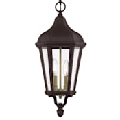 Livex Lighting Morgan 2 Light 9" Wide Pendant with Glass Panel Shades Bronze