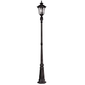 Livex Lighting Oxford 3 Light 22" Tall Outdoor Single Head Post Light Bronze