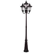 Livex Lighting Oxford 4 Light 93" Tall Outdoor Multi Head Post Light Bronze