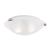Livex Lighting Oasis 2 Light Flush Mount Ceiling Fixture Brushed Nickel