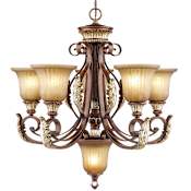 Livex Lighting Villa Verona 5 Light Single Tier Chandelier Verona Bronze