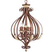 Livex Lighting Villa Verona 6 Light Pendant Verona Bronze