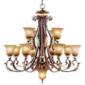 Livex Lighting Villa Verona 12 Light 2 Tier Chandelier Verona Bronze