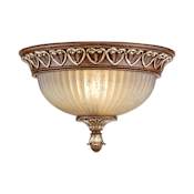 Livex Lighting Villa Verona 2 Light Flush Mount Ceiling Fixture Verona Bronze