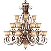 Livex Lighting Villa Verona 22 Light 3 Tier Chandelier Verona Bronze