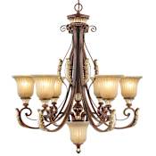 Livex Lighting Villa Verona 6 Light Single Tier Chandelier Verona Bronze