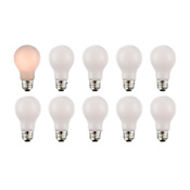 Livex Lighting Pack of (10) 8 Watt Vintage Edison Dimmable A19 Medium (E26) LED Bulbs - 680 Lumens, 3000K, and 90CRI Soft White
