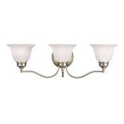 Livex Lighting Essex Bathroom Vanity Bar with 3 Lights Antique Brass