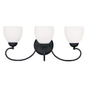 Livex Lighting Brookside Bathroom Vanity Bar with 3 Lights Black