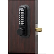 Lockey 2000 Series Keyless Entry Single Combination Mechanical Knob Set with Interior Thumb Turn Jet Black