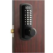 Lockey 3000 Series Keyless Entry Single Combination Mechanical Knob Set with Optional Passage Function Jet Black Marine Grade