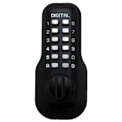 Lockey M Series Keyless Entry Single Combination Mechanical Deadbolt with EZ Plates Jet Black