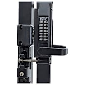Lockey SUMO Surface Mounted Keyless Entry Single Combination Mechanical Lever Set for Gates Jet Black Marine Grade