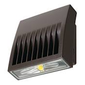 Lumark Crosstour Single Light 8" Tall LED Commercial Wall Pack - 38W Carbon Bronze