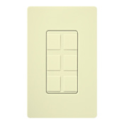 Lutron Claro Designer Six Port Blank Frame Almond